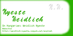 nyeste weidlich business card